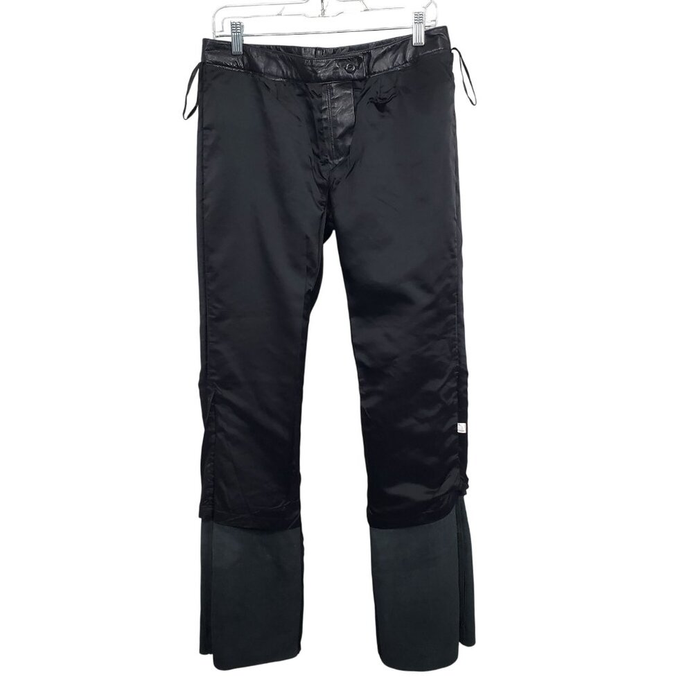 Express Juniors Size 7 8 Pants Leather Flared Vintage Retro Pockets Lined NWT - Picture 3 of 11
